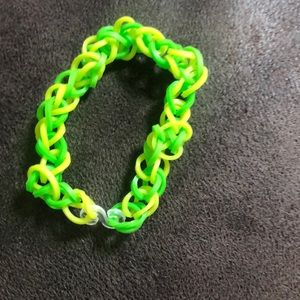 Green and yellow regular bracelets